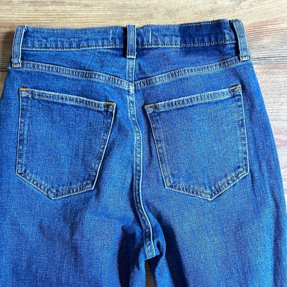 Abercrombie & Fitch Ankle Straight Ultra High Rise Curve Love Distressed 27 4 S - Picture 4 of 10